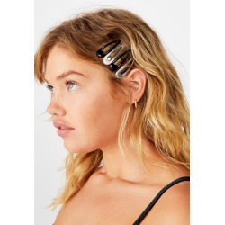 Cotton On Foundation - Pf Snap Clip Pk - Silver glitter black