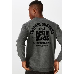 Cotton On Men - Crew Fleece 2 - Charcoal marle/resin & glass