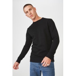 Cotton On Men - Crew Fleece 2 - Black
