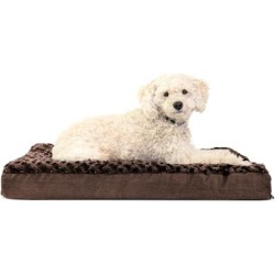 FurHaven Chocolate Ultra Plush Deluxe Orthopedic Pet Bed, 30