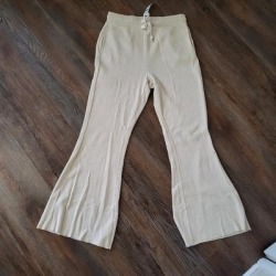 American Eagle Outfitters Pants & Jumpsuits | Knit Bell Bottom Pants | Color: Cream | Size: L found on Bargain Bro Philippines from poshmark, inc. for $35.00