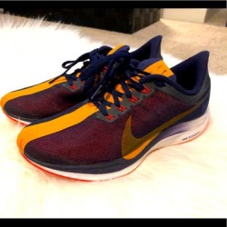 Nike Shoes | Nike Zoom Pegasus Turbo 2 Womens Sneakers Shoes Running Workout 8.5 | Color: Blue/Orange | Size: 8.5