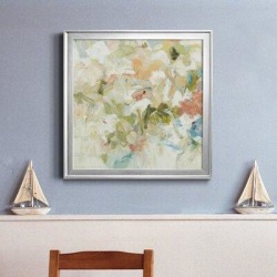 Winston Porter Floral Blush III - Picture Frame Painting Print on Canvas & Fabric in Black/Blue/Brown, Size 22.5 H x 22.5 W x 1.5 D in Wayfair found on Bargain Bro from Wayfair for USD $56.23