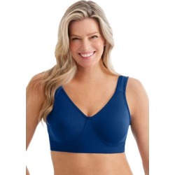 Plus Size Women's Wireless Microfiber T-Shirt Bra by Comfort Choice in Evening Blue (Size 40 DD) found on Bargain Bro from fullbeauty for USD $24.16