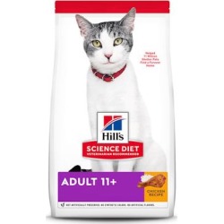 Hill's Science Diet Adult 11+ Chicken Recipe Dry Cat Food, 7 lbs., Bag
