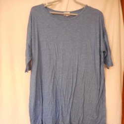 Lularoe Tops | Blue Lularoe Womens Hi Low Short Sleeve Tunic Top | Color: Blue | Size: M found on Bargain Bro from poshmark, inc. for USD $15.20