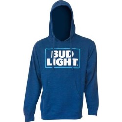 Royal Blue Polyester Bud Light Logo Hoodie (Large), Men's