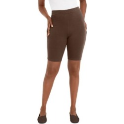 Plus Size Women's Everyday Bike Short by Jessica London in Chocolate (Size 14/16) found on Bargain Bro from Jessica London for USD $22.79