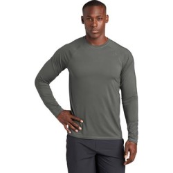 Sport-Tek ST470LS Athletic Long Sleeve Rashguard Top in Dark Smoke Grey size 3XL | Polyester/Spandex Blend found on Bargain Bro from ShirtSpace for USD $19.76