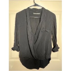 Zara Tops | Black Flowy Lightweight Zara Blouse | Color: Black | Size: Xs found on Bargain Bro from poshmark, inc. for USD $11.40