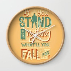 Wall Clock | Make A Stand by Risa Rodil - Natural - White - Society6