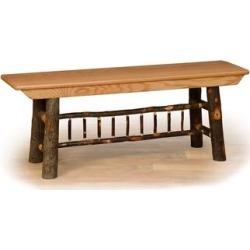 Hickory Log Farm Bench