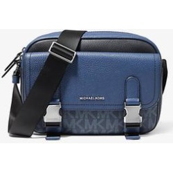 Michael Kors Hudson Large Leather Crossbody Bag Blue One Size found on Bargain Bro from Michael Kors for USD $151.24