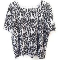Alfred Dunner Women's Play on Color 2014, Black/White, XL