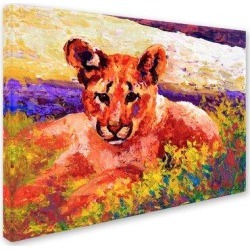 Red Barrel Studio® 'Cub I' Print on Wrapped Canvas & Fabric in Orange/Yellow, Size 14.0 H x 19.0 W x 2.0 D in | Wayfair RBRS1442 39245530 found on Bargain Bro from Wayfair for USD $42.55
