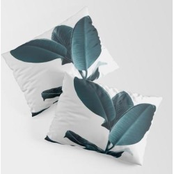 Ficus King Size Pillow Sham by Andreas12 - STANDARD SET OF 2 - Cotton