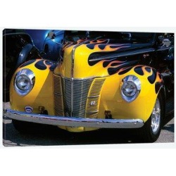 East Urban Home 1939-1940 Ford Flame Job Painted Hot Rod Automobile Hood Headlights Grill Front Bumper by Vintage Images | Wayfair found on Bargain Bro Philippines from Wayfair for $56.99