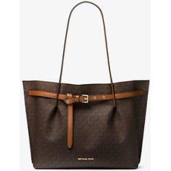Michael Kors Emilia Large Logo Tote Bag Brown One Size found on Bargain Bro from Michael Kors for USD $120.84