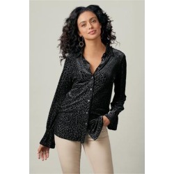 Women Isola Shirt by Soft Surroundings, in Black size 1X (18-20)