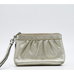 Coach Bags | Coach Silver Metallic Wristlet Wallet Pewter | Color: Gray/Silver | Size: Os found on Bargain Bro Philippines from poshmark, inc. for $15.00