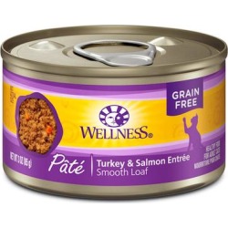 Wellness Complete Health Natural Grain Free Turkey & Salmon Pate Wet Cat Food, 3 oz., Case of 24, 24 X 3 OZ