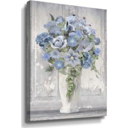 Winston Porter Floral Bouquet - Painting on Canvas & Fabric in Blue, Size 24.0 H x 14.0 W x 2.0 D in | Wayfair 090E640F8F2647EC80A2DFB99F47A40C found on Bargain Bro from Wayfair for USD $29.63