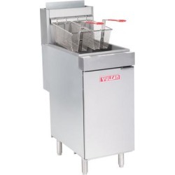 Vulcan LG400-2 45-50 lb. Liquid Propane Floor Fryer - 120,000 BTU