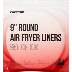 Chefman Disposable, Heat-Resistant Air Fryer Liners, 100 Pack, 9