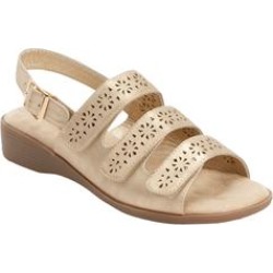 Extra Wide Width Women's The Sutton Sandal By Comfortview by Comfortview in Champagne (Size 8 WW) found on Bargain Bro from Ellos for USD $75.99