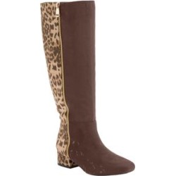 Women's The Emerald Wide Calf Boot by Comfortview in Leopard (Size 8 1/2 M) found on Bargain Bro Philippines from Ellos for $139.99