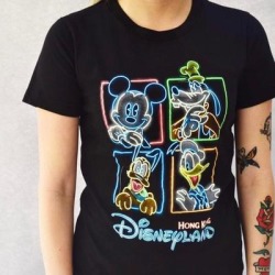 Disney Tops | Glow In The Dark Disneyland Hong Kong Tee | Color: Black | Size: S found on Bargain Bro from poshmark, inc. for USD $28.12