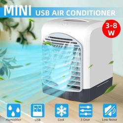 Portable Mini USB Air Conditioner Humidifier Purifier Air Cooler Air Cooling Fan Air Aromatherapy Humidification