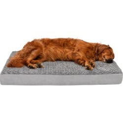 FurHaven Gray Ultra Plush Deluxe Orthopedic Pet Bed, 44