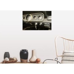 "vintage car dashboard" Poster Print - Multi