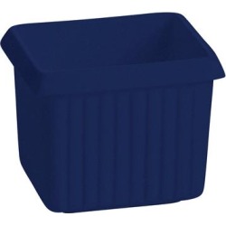 Tablecraft CW1500BS 1 Qt. Blue Speckle Cast Aluminum Rectangle Server with Ridges