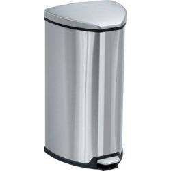 Safco Products Company Receptacle 4 Gallon Step On Trash Can Stainless Steel in Black/Gray, Size 7 Gallon | Wayfair 9686SS found on Bargain Bro from Wayfair for USD $131.41