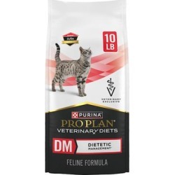 Purina Pro Plan Veterinary Diets DM Dietetic Management Feline Formula Dry Cat Food, 10 lbs.