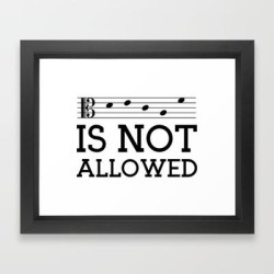 Decaf Is Not Allowed (alto Version) Framed Art Print by A Musician On The Roof - Vector Black - X-Small-10x12