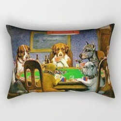 A Friend In Need - C.m. Coolidge Rectangular Pillow by The Iconic Paintings - Small (17" x 12")