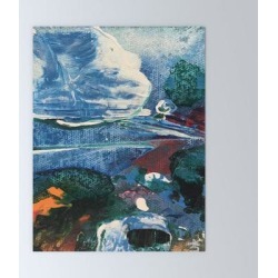 Mini World Environmental Blues 2 Mini Art Print by Anoellejay - Without Stand - 3" x 4"