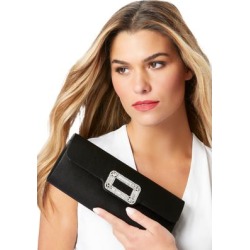 Women's Rhinestone-Detailed Clutch by Roaman's in Black found on Bargain Bro from Ellos for USD $58.51