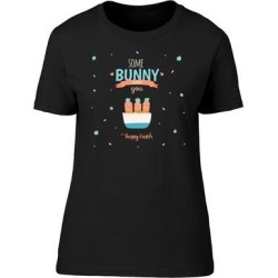 Happy Easter Carrots In A Pot Tee Women's -Image by Shutterstock (S), Black(cotton, Graphic)