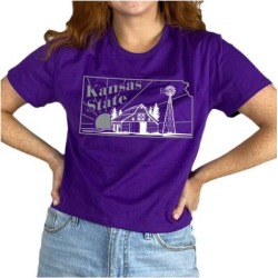 Women's ZooZatz Purple Kansas State Wildcats Scenic Crop T-Shirt found on Bargain Bro Philippines from Fanatics for $23.99