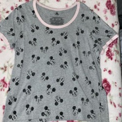 Disney Tops | All Over Mickey Womens Plus Size Shirt | Color: Gray | Size: 3x