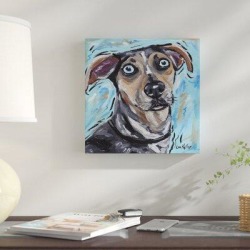 Winston Porter Catahoula by Lee Keller - Print on Canvas & Fabric in Black/Blue, Size 18.0 H x 18.0 W x 1.5 D in | Wayfair found on Bargain Bro from Wayfair for USD $75.99