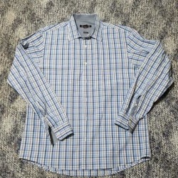 Michael Kors Shirts | Michael Kors Dress Button Up Shirt Men's Large | Color: Blue/White | Size: L found on MODAPINS