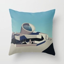 Soviet Modernism: Youth Metro Station In Yerevan, Armenia Couch Throw Pillow by Nvard Yerkanian - Cover (16" x 16") with pillow insert - Indoor Pillow