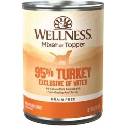 Wellness Natural Grain Free 95-Percent Turkey Recipe Wet Dog Food, 13.2 oz., Case of 12, 12 X 13.2 OZ