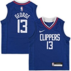 Preschool Nike Paul George Royal LA Clippers 2020/21 Fast Break Replica Jersey - Icon Edition