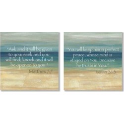 East Urban Home 2 Piece Wrapped Canvas Textual Art Print Set Canvas & Fabric in Blue, Size 16.0 H x 16.0 W x 1.5 D in | Wayfair found on Bargain Bro from Wayfair for USD $120.07